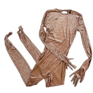 SKIMS Velvet Stirrup Onsie Sienna Catsuit Jumpsuit Womens XL